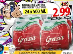 Il Genio Supermercato GRAZIA ACQUA MINERALE EFFERVESCENTE NATURALE offerta