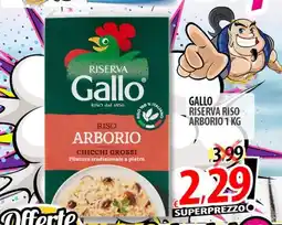 Il Genio Supermercato GALLO RISERVA RISO ARBORIO 1 KG offerta