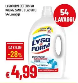 Galassia LYSOFORM DETERSIVO IGIENIZZANTE CLASSICO 54 Lavaggi offerta