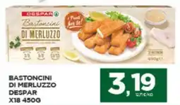 Interspar BASTONCINI DI MERLUZZO DESPAR X18 450G offerta
