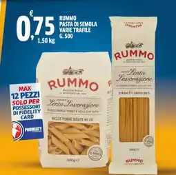 RUMMO PASTA DI SEMOLA VARIE TRAFILE G.500