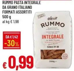 Galassia RUMMO PASTA INTEGRALE DA GRANO ITALIANO FORMATI ASSORTITI 500 g offerta