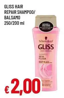 Famila Superstore GLISS HAIR REPAIR SHAMPOO/ BALSAMO offerta