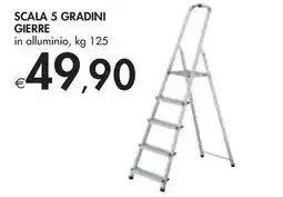 Bennet SCALA 5 GRADINI GIERRE in alluminio, kg 125 offerta