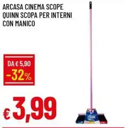 Galassia ARCASA CINEMA SCOPE QUINN SCOPA PER INTERNI CON MANICO offerta
