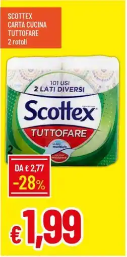 Galassia SCOTTEX CARTA CUCINA TUTTOFARE 2 rotoli offerta