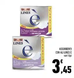 Conad ASSORBENTI CON ALI LINES È vari tipi offerta