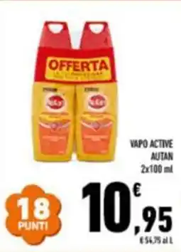 Conad VAPO ACTIVE AUTAN 2x100 ml offerta