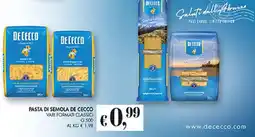Coal PASTA DI SEMOLA DE CECCO VARI FORMATI CLASSICI G 500 offerta