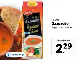 Lidl Sol&Mar Gazpacho Zuppa alle verdure 1 l confezione offerta