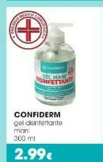 Tigotà Confiderm gel disinfettante man offerta