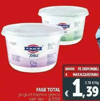 Deco Supermercati Yogurt bianco greco 0%/ 2% grassi offerta