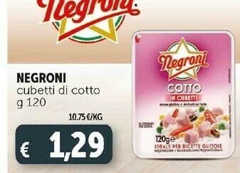Deco Supermercati Cubetti di cotto 120 g(ml) offerta