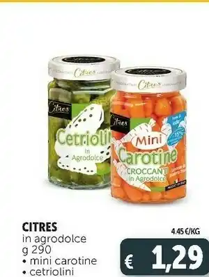 Mini carotine / cetriolini in agrodolce 290 g