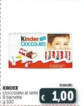 Deco Supermercati Kinder cioccolato 100 g(ml) offerta
