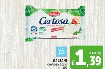 Deco Supermercati Certosa light crescenza 165 g(ml) offerta