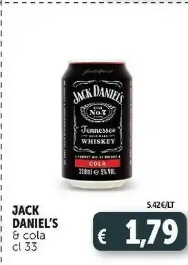Deco Supermercati Jack daniel's & cola offerta