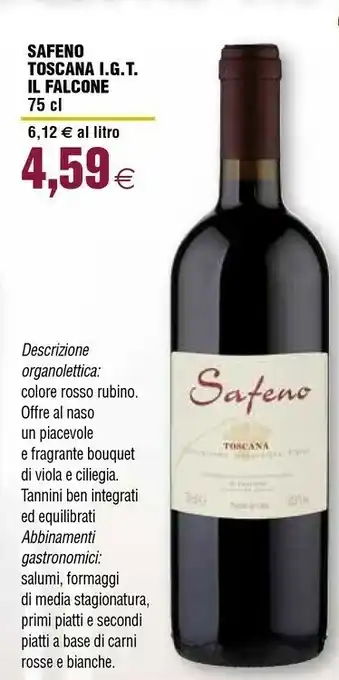 Ipercoop Safeno toscana igt offerta