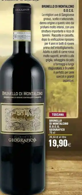 Ipercoop Geografico brunello di montalcino docg offerta