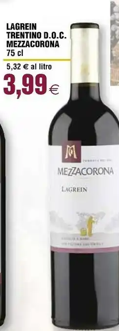 Ipercoop Lagrein trentino offerta