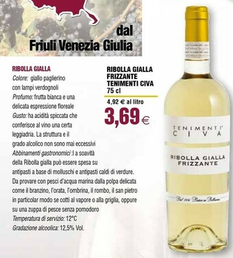 Ipercoop Tenimenti civa ribolla gialla frizzante offerta