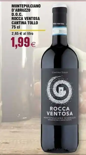 Ipercoop Montepulciano d'abruzzo doc rocca ventosa offerta