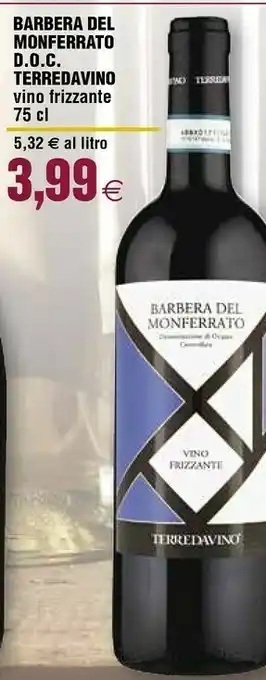 Ipercoop Barbera del monferrato doc terredavino offerta