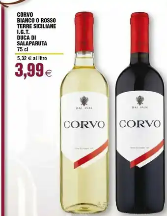 Ipercoop Corvo - vino glicine terre siciliane igt 750 g(ml) offerta