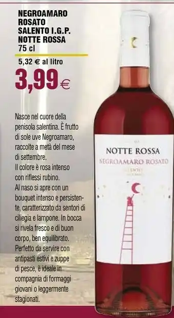 Ipercoop Negroamaro rosato salento offerta