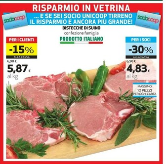 Bistecche di suino