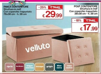 Satur Pouf contenitore offerta