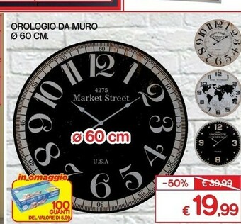 Satur Orologi da parete offerta