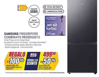 Trony SAMSUNG FRIGORIFERO COMBINATO RB50DG601E offerta