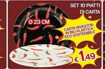 Satur Piatti di plastica offerta