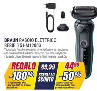 Trony BRAUN RASOIO ELETTRICO SERIE 5 51-M1200S offerta