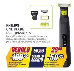 Trony PHILIPS ONE BLADE PRO QP6541/15 offerta