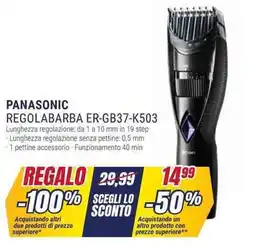Trony PANASONIC REGOLABARBA ER-GB37-K503 offerta