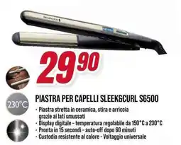 Trony REMINGTON PIASTRA PER CAPELLI SLEEK&CURL S6500 offerta