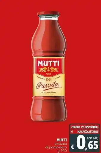 Deco Supermercati Passata di pomodoro 700 g(ml) offerta