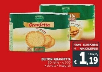 Deco Supermercati Granfetta con farina integrale 600 g(ml) offerta