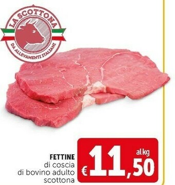 Deco Supermercati Fettine di coscia di bovino adulto scottona offerta