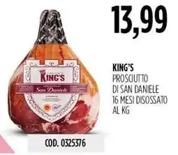 Carico Cash & Carry KING'S PROSCIUTTO DI SAN DANIELE 16 MESI DISOSSATO offerta