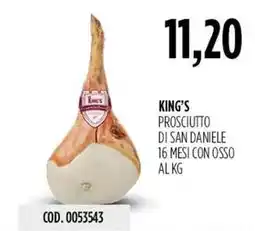 Carico Cash & Carry KING'S PROSCIUTTO DI SAN DANIELE 16 MESI CON OSSO offerta