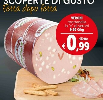 Deco Supermercati Veroni mortadella la v di veroni offerta