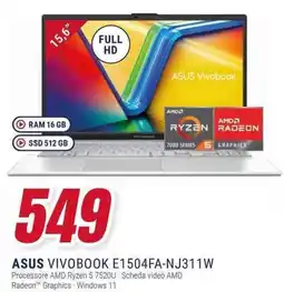 Trony ASUS VIVOBOOK E1504FA-NJ311W offerta