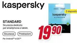Trony kaspersky STANDARD Sicurezza dedicata per smartphone e tablet offerta