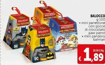 Deco Supermercati Mini panettone con gocce di cioccolato 100 g(ml) offerta