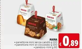 Deco Supermercati Il panettone mini senza canditi offerta