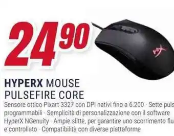 Trony HYPERX MOUSE PULSEFIRE CORE offerta