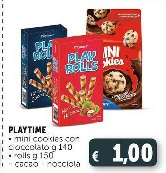 Deco Supermercati Play rolls nocciola 150 g(ml) offerta